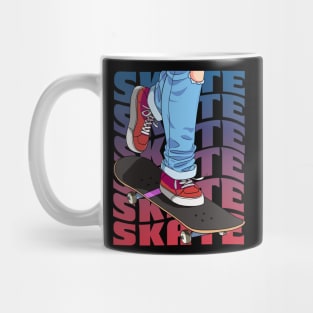 Riding a Skateboard Skateboarder Cruising Skater Skate Mug